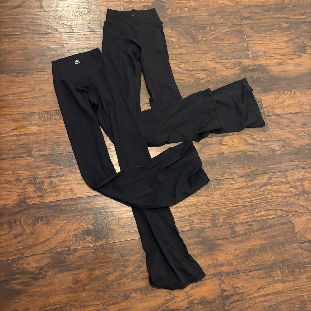 Sunzel size XS Extra Long Stretch Crossover Waistband Flair Yoga Pants